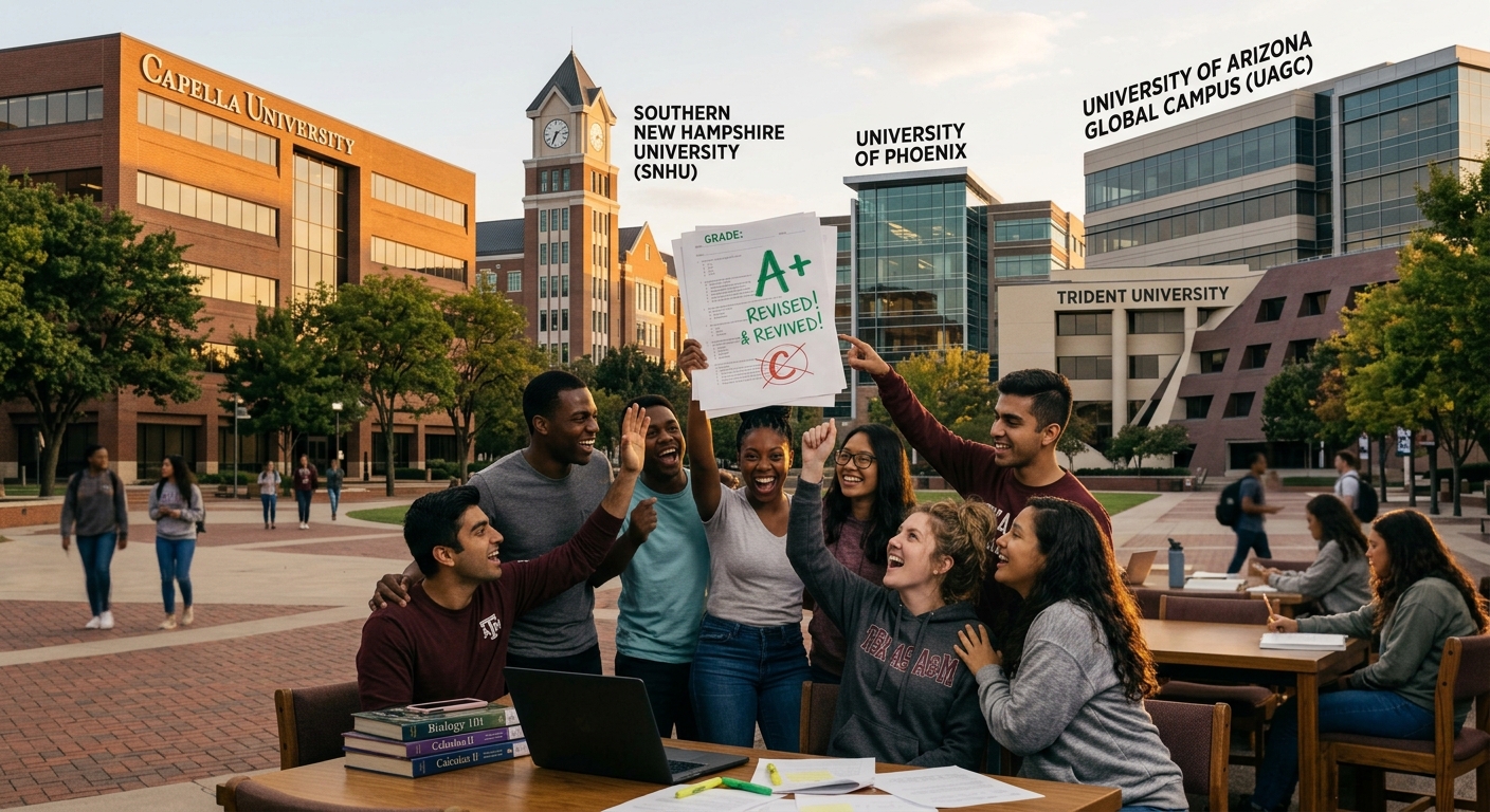 Students celebrating an improved grade